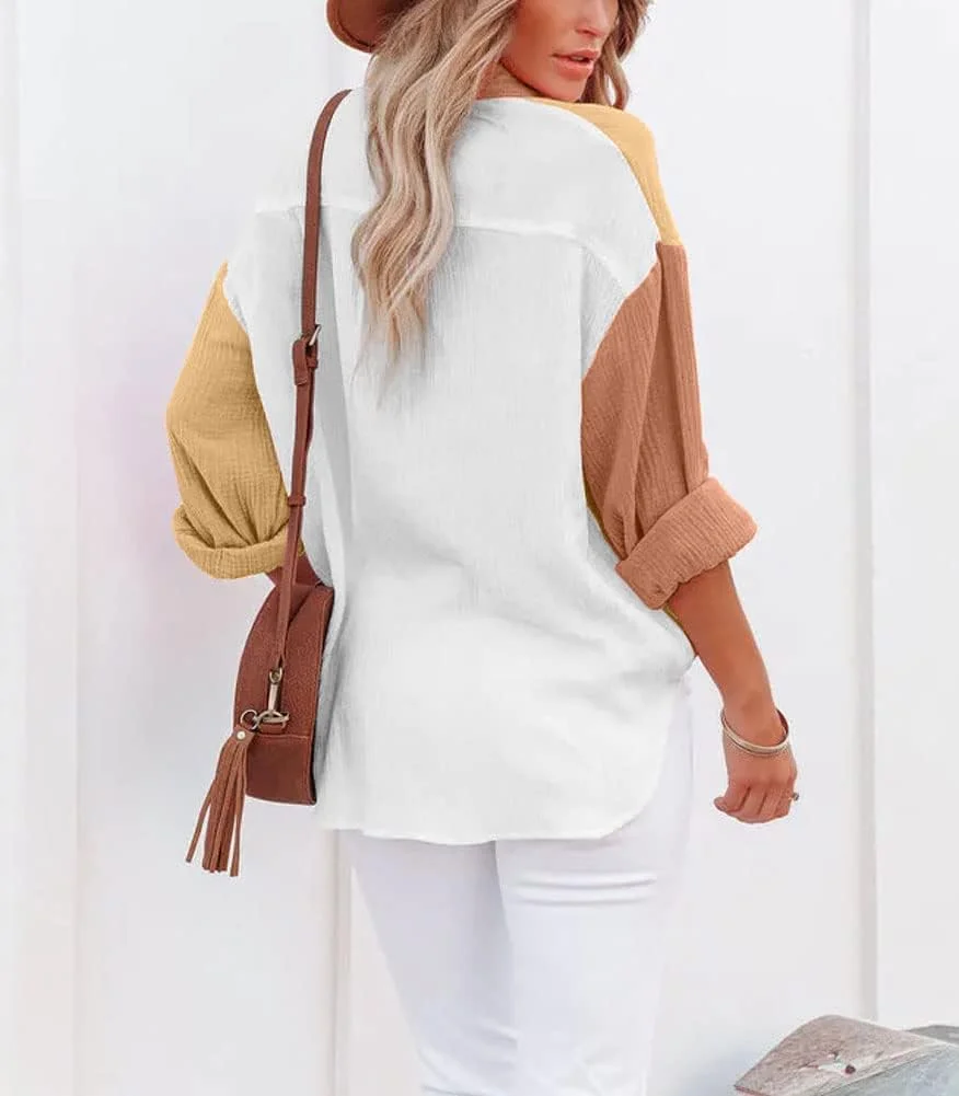 پیراهن زنانه چویا تو، آستین بلند، دکمه دار، مدل Boyfriend، طرح رنگی، زرد، XXL پیراهن زنانه چویا تو، آستین بلند، دکمه دار، مدل Boyfriend، طرح رنگی، زرد، XXL