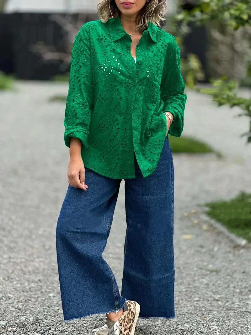 شومیز زنانه چویا تو، مدل کروشه، دکمه دار، آستین بلند، طرح بوهو شومیز زنانه چویا تو، مدل کروشه، دکمه دار، آستین بلند، طرح بوهو