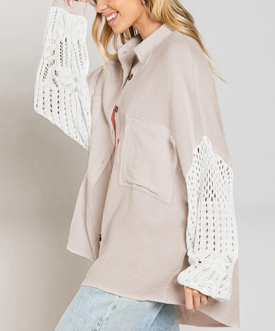 بلوز زنانه Chouyatou با آستین فانوسی توری قلاب بافی، دکمه دار، رنگی، طرح بوهو، مدل بزرگ (سایز مدیوم، زردآلویی), زردآلویی, M بلوز زنانه Chouyatou با آستین فانوسی توری قلاب بافی، دکمه دار، رنگی، طرح بوهو، مدل بزرگ (سایز مدیوم، زردآلویی), زردآلویی, M