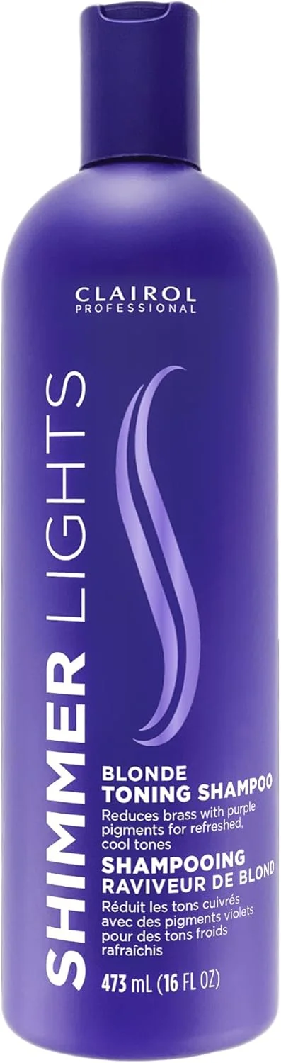 شامپو بنفش کلایرو Shimmer Lights Professional، ۴۷۳ میلی لیتر | خنثی کننده رنگ های زرد و نارنجی | برای موهای بلوند، نقره ای، خاکستری و هایلایت شده