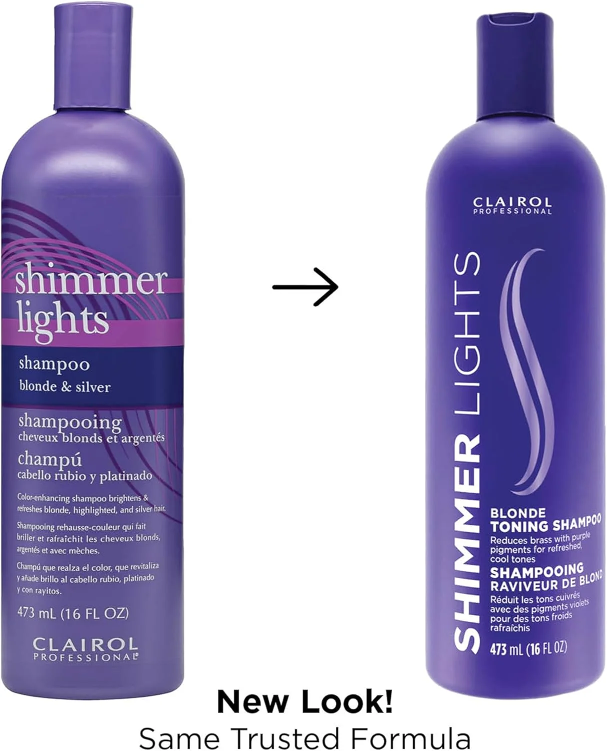 شامپو بنفش کلایرو Shimmer Lights Professional، ۴۷۳ میلی لیتر | خنثی کننده رنگ های زرد و نارنجی | برای موهای بلوند، نقره ای، خاکستری و هایلایت شده شامپو بنفش کلایرو Shimmer Lights Professional، ۴۷۳ میلی لیتر | خنثی کننده رنگ های زرد و نارنجی | برای موهای بلوند، نقره ای، خاکستری و هایلایت شده