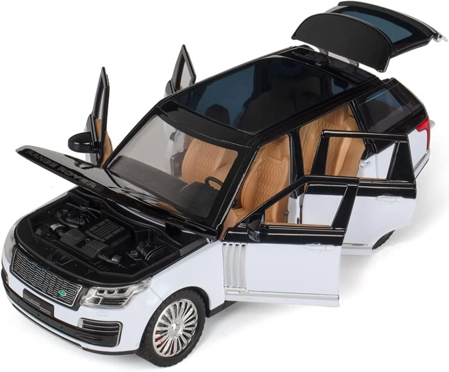 ماشین اسباب بازی آلیاژی دایکست Swift برای رنج روور، کیت مدل ماشین برای بزرگسالان و کودکان، مدل ماشین دایکست 1:24 برای هدیه، دفتر، کلکسیون (سیاه و سفید)