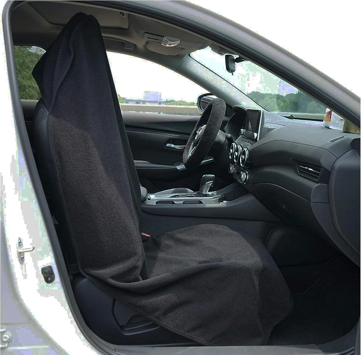 روکش صندلی خودرو ضدآب Sulfar برای صندلی های جلو - محافظ صندلی خودرو با اندازه جهانی برای باشگاه، ساحل، شنا، پیاده روی، سازگار با SUV، اتومبیل، کامیون (1 عدد)