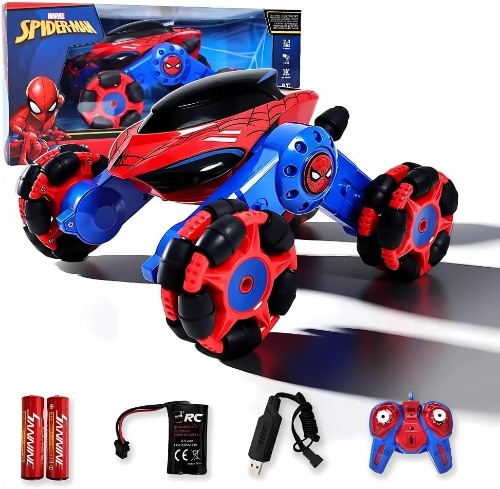 ماشین کنترلی دریفت مرد عنکبوتی مارول، ماشین آرسی دریفت آفرود پرسرعت، چرخش 360 درجه و چراغ های بدنه درخشان، کامیون هیولا تمام زمینی 2.4 گیگاهرتزی، ست هدیه برای پسران و کودکان بالای 3 سال ماشین کنترلی دریفت مرد عنکبوتی مارول، ماشین آرسی دریفت آفرود پرسرعت، چرخش 360 درجه و چراغ های بدنه درخشان، کامیون هیولا تمام زمینی 2.4 گیگاهرتزی، ست هدیه برای پسران و کودکان بالای 3 سال