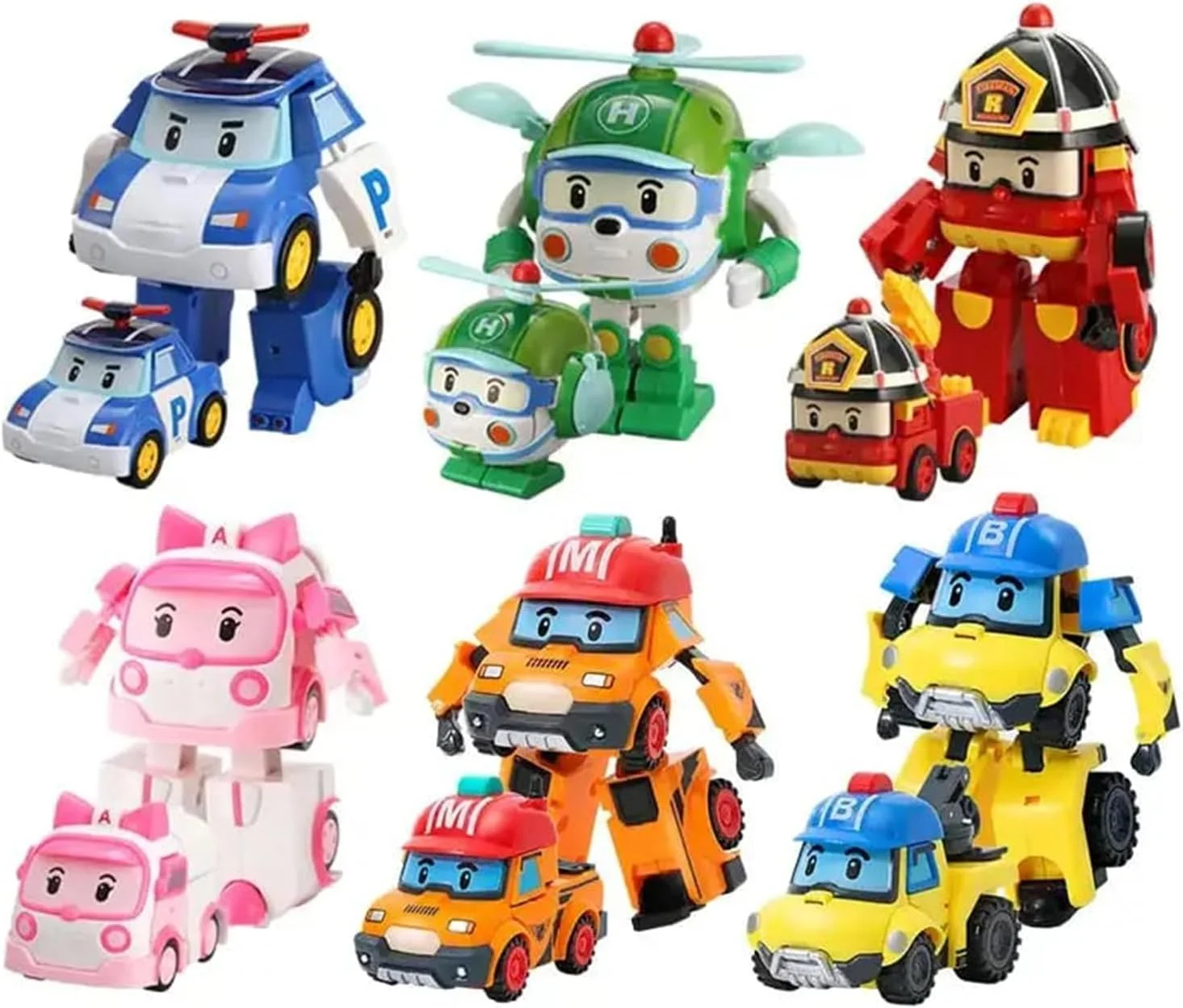 مدل اتوبوس مدرسه کارتونی SKEIDO، 6 سبک، ماشین پلی پولی، ربات تبدیل شونده، انیمه، اکشن، ماشین پلیس، آمبولانس، وسایل نقلیه، مجموعه هلیکوپتر