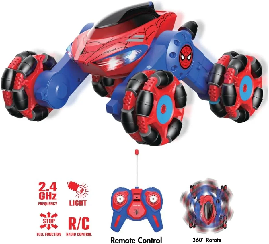 ماشین کنترلی دریفت مرد عنکبوتی مارول، ماشین آرسی دریفت آفرود پرسرعت، چرخش 360 درجه و چراغ های بدنه درخشان، کامیون هیولا تمام زمینی 2.4 گیگاهرتزی، ست هدیه برای پسران و کودکان بالای 3 سال ماشین کنترلی دریفت مرد عنکبوتی مارول، ماشین آرسی دریفت آفرود پرسرعت، چرخش 360 درجه و چراغ های بدنه درخشان، کامیون هیولا تمام زمینی 2.4 گیگاهرتزی، ست هدیه برای پسران و کودکان بالای 3 سال