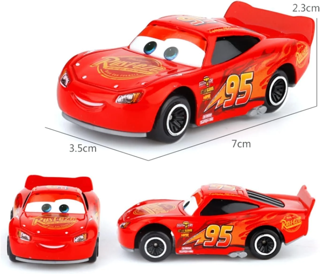 مجموعه ماشین های مسابقه ای ممتاز کودکانه SHAHNARO - مجموعه 7 عددی ماشین های مسابقه ای با ماشین های اسباب بازی لایتنینگ، ماشین مینی آرسی برای کودکان دختر و پسر 3 سال به بالا، اسباب بازی کودکانه (فلزی/آلیاژی)