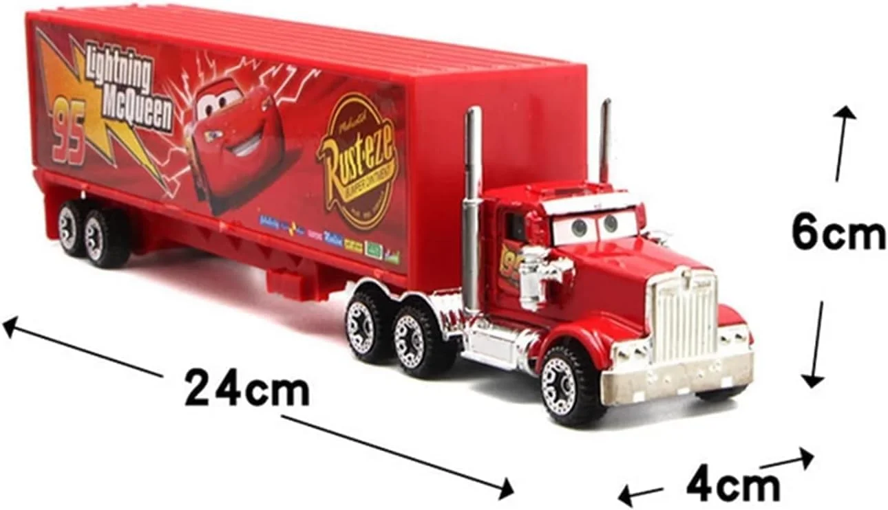 مجموعه ماشین های مسابقه ای ممتاز کودکانه SHAHNARO - مجموعه 7 عددی ماشین های مسابقه ای با ماشین های اسباب بازی لایتنینگ، ماشین مینی آرسی برای کودکان دختر و پسر 3 سال به بالا، اسباب بازی کودکانه (فلزی/آلیاژی)