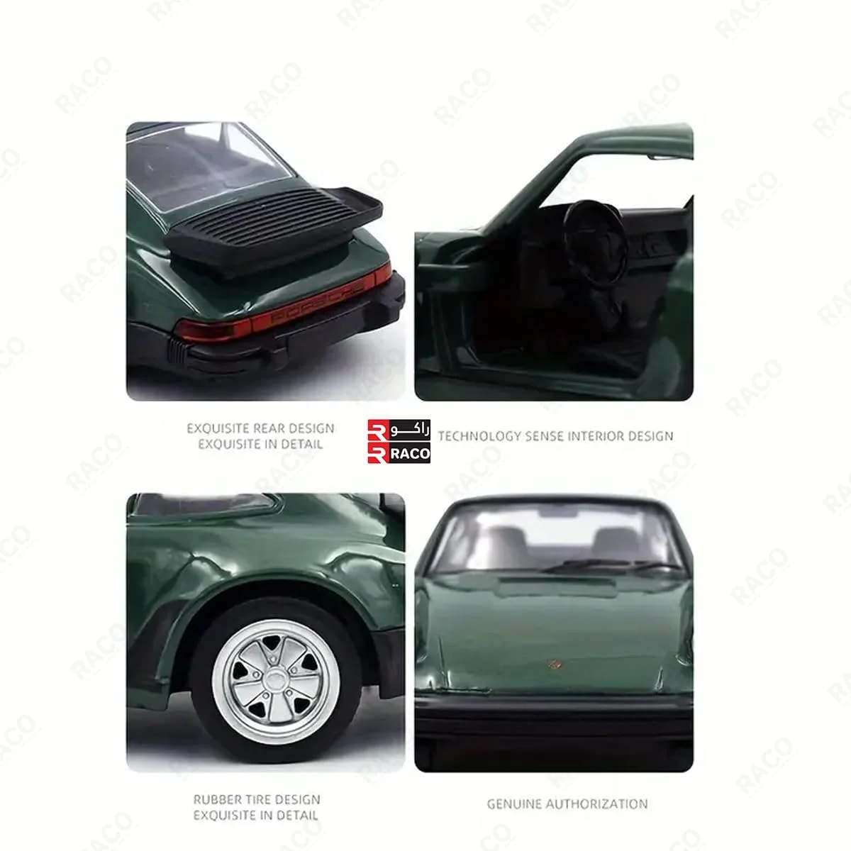 مدل های ماشین دایکست RACO، مقیاس 1/36، پورشه 911 توربو 1978، مدل ماشین اسپرت پونتیاک فایربرد، ماشین های عقب کشیدنی کودکان، ماشین اسباب بازی پورشه 911، هدیه ماشین برای پسران و دختران، سبز