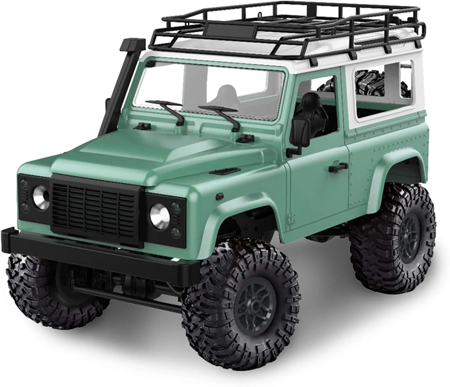 ماشین کنترلی Qnotici MN-90 مقیاس 1:12، ماشین کنترلی 2.4 گیگاهرتز 4WD، کامیون آفرود تمام زمینی، صخره نورد پرسرعت با چراغ های LED، اسباب بازی ماشین الکتریکی برای پسران، کودکان و بزرگسالان