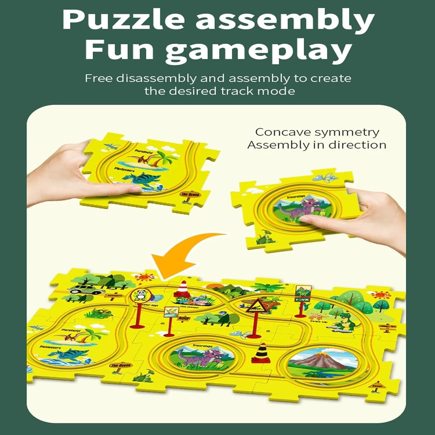 مجموعه بازی ماشین پازلی با پیست، پازل های زمینی برای کودکان 3-5 سال با وسایل نقلیه، مجموعه پیست ماشین پازلی کودکان نوپا، اسباب بازی های آموزشی مونته سوری برای کودکان 2، 3، 4، 5 و 6 ساله مجموعه بازی ماشین پازلی با پیست، پازل های زمینی برای کودکان 3-5 سال با وسایل نقلیه، مجموعه پیست ماشین پازلی کودکان نوپا، اسباب بازی های آموزشی مونته سوری برای کودکان 2، 3، 4، 5 و 6 ساله