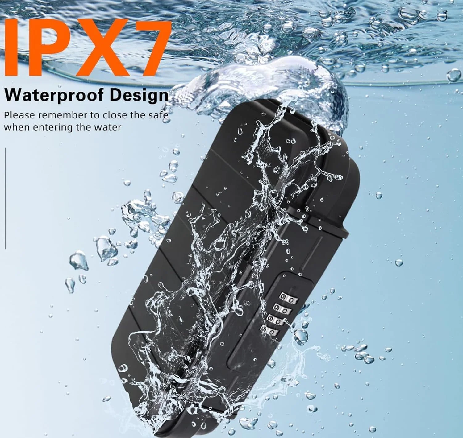 صندوق امانات قابل حمل، جعبه قفل امنیتی با کد 4 رقمی، ضد آب و ضد ضربه، صندوق قفل ایمن مسافرتی با طناب سیمی جداشدنی برای خوابگاه، مسافرت، ساحل، هتل، ماشین، خانه، دفتر، نگهداری وسایل شخصی