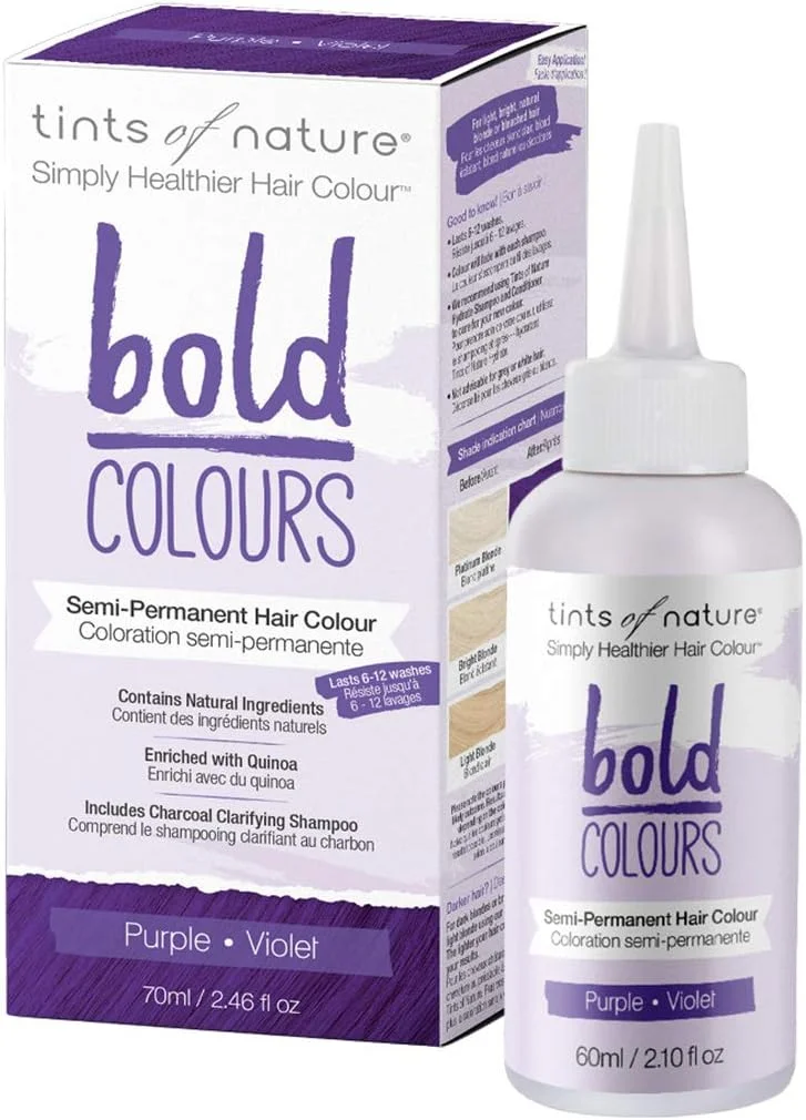 رنگ موی نیمه دائمی بنفش تند Tints of Nature - رنگ موی طبیعی، تک رنگ رنگ موی نیمه دائمی بنفش تند Tints of Nature - رنگ موی طبیعی، تک رنگ