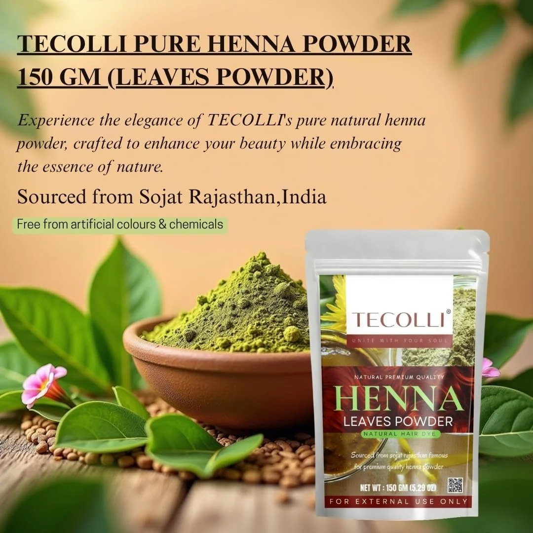 پودر حنا تکولی® – 150 گرم | حنای اصیل سوجات راجستان | رنگ موی خالص و طبیعی | غیر تراریخته | فاقد مواد شیمیایی و رنگ های مصنوعی | کیفیت عالی پودر حنا تکولی® – 150 گرم | حنای اصیل سوجات راجستان | رنگ موی خالص و طبیعی | غیر تراریخته | فاقد مواد شیمیایی و رنگ های مصنوعی | کیفیت عالی
