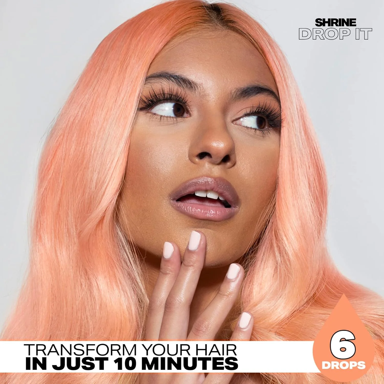 قطره رنگ موی نیمه دائمی هلویی Shrine Drop It، 20 میلی لیتر قطره رنگ موی نیمه دائمی هلویی Shrine Drop It، 20 میلی لیتر