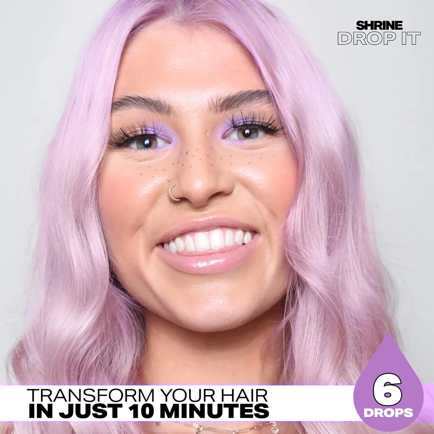 قطره رنگ موی نیمه دائمی شاین، بنفش، 20 میلی لیتر قطره رنگ موی نیمه دائمی شاین، بنفش، 20 میلی لیتر