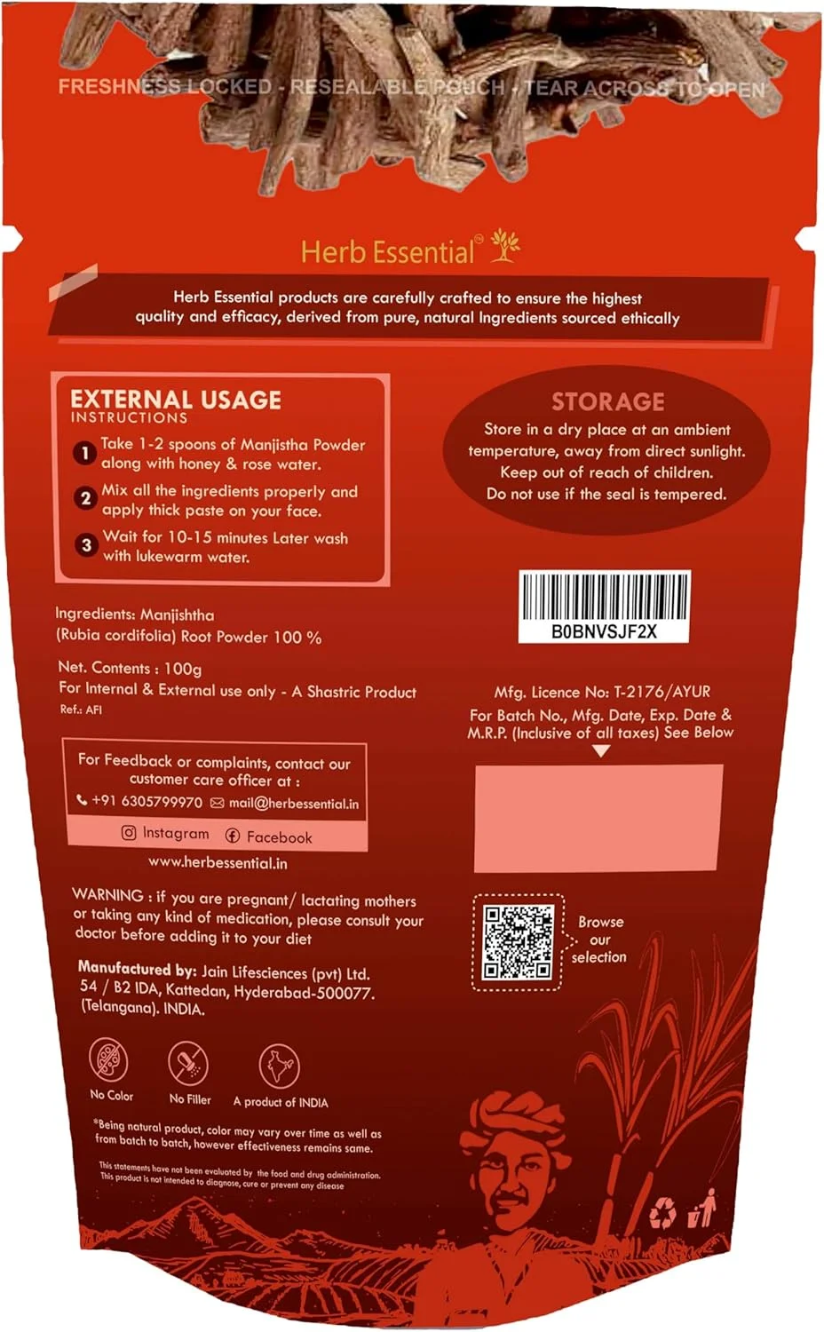 مراقبت از پوست و مو - پودر مانجیستا گیاهی اسنشیال | 100 گرم (بسته 2 عددی) | خالص و طبیعی | یکدست کننده رنگ پوست، کاهش دهنده لکه های تیره مراقبت از پوست و مو - پودر مانجیستا گیاهی اسنشیال | 100 گرم (بسته 2 عددی) | خالص و طبیعی | یکدست کننده رنگ پوست، کاهش دهنده لکه های تیره