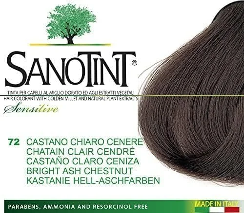 رنگ موی روشن شماره 72 شاه بلوطی خاکستری روشن سانوتینت - بدون PPD و آمونیاک رنگ موی روشن شماره 72 شاه بلوطی خاکستری روشن سانوتینت - بدون PPD و آمونیاک