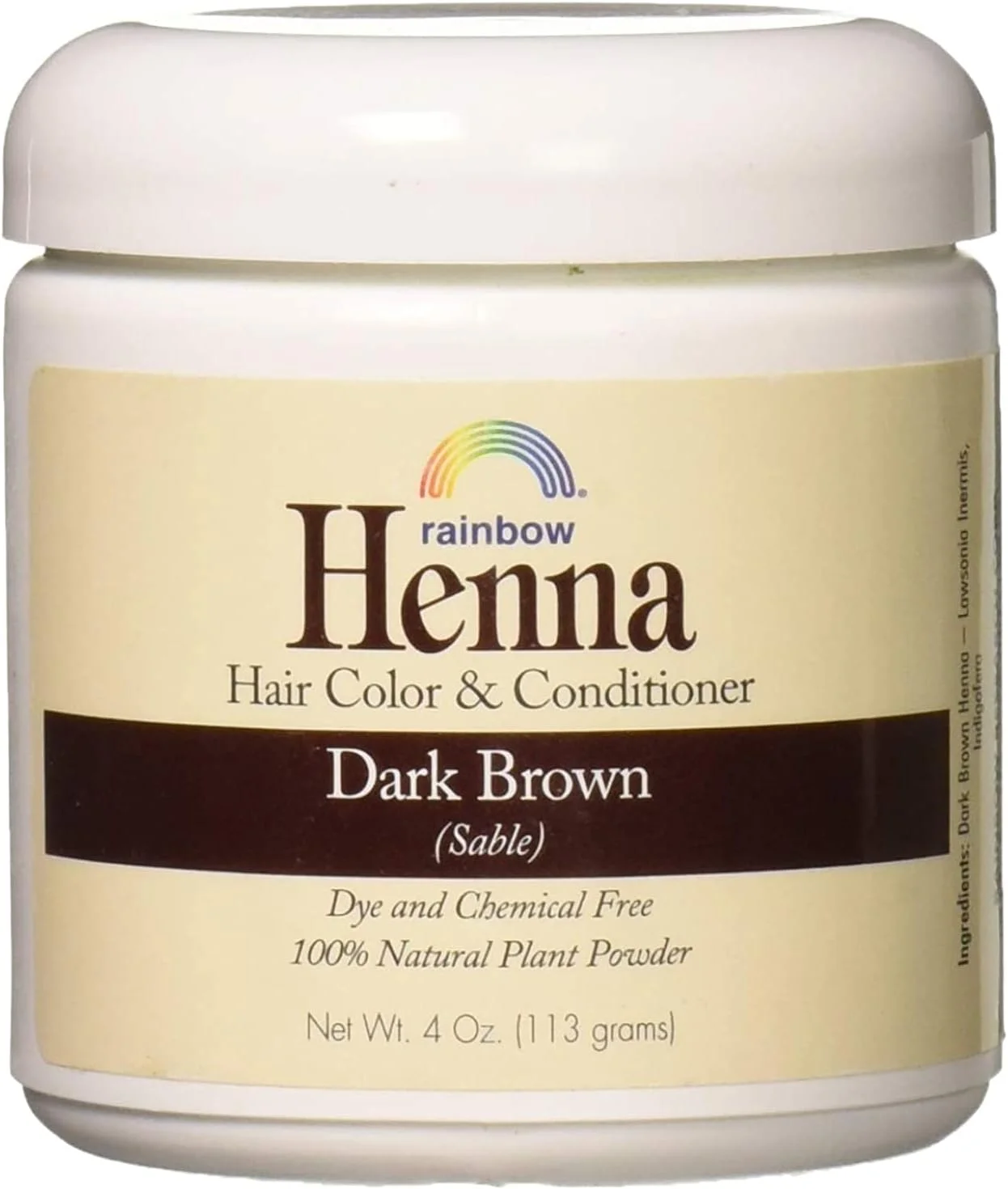 رنگ مو و نرم کننده حنا رینبو ریسرچ، قهوه ای تیره سموری ایرانی - 113 گرم رنگ مو و نرم کننده حنا رینبو ریسرچ، قهوه ای تیره سموری ایرانی - 113 گرم