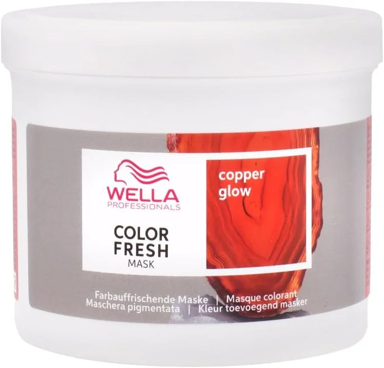 ماسک رنگ موی موقت ولا پروفشنال کالر فرش، درمان احیای رنگ مو، رنگ موی نیمه دائمی، درمان براق کننده مو، مسی درخشان، 500 میلی لیتر