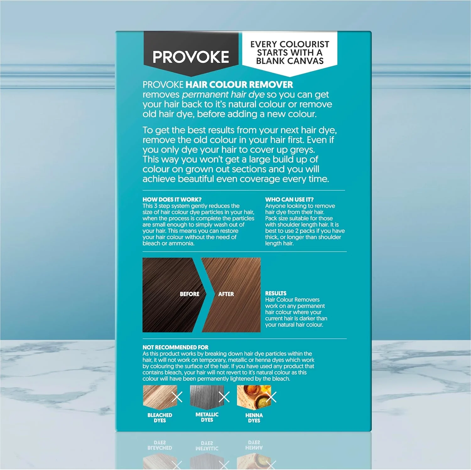 پاک کننده رنگ مو پرووک، حداکثر قدرت برای پاک کردن رنگ موی دائمی، برای پاک کردن رنگ موهای چند رنگ. فرمولاسیون بدون آمونیاک و بدون سفید کننده پاک کننده رنگ مو پرووک، حداکثر قدرت برای پاک کردن رنگ موی دائمی، برای پاک کردن رنگ موهای چند رنگ. فرمولاسیون بدون آمونیاک و بدون سفید کننده