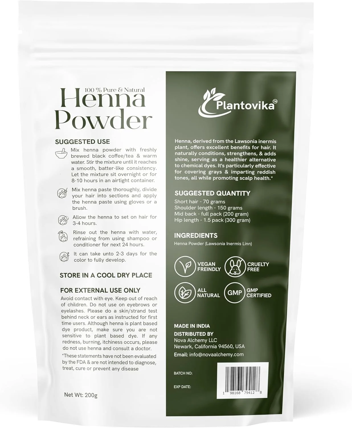 پودر حنای گیاه ویکا 100% طبیعی و خالص / Lawsonia Inermis برای مو، رنگ موی نارنجی-قرمز، سه بار الک شده، خمیر حنای صاف و قیف، بدون افزودنی، بدون مواد شیمیایی، استفاده آسان 200 گرم پودر حنای گیاه ویکا 100% طبیعی و خالص / Lawsonia Inermis برای مو، رنگ موی نارنجی-قرمز، سه بار الک شده، خمیر حنای صاف و قیف، بدون افزودنی، بدون مواد شیمیایی، استفاده آسان 200 گرم