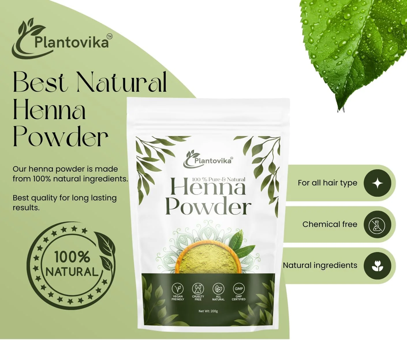 پودر حنای گیاه ویکا 100% طبیعی و خالص / Lawsonia Inermis برای مو، رنگ موی نارنجی-قرمز، سه بار الک شده، خمیر حنای صاف و قیف، بدون افزودنی، بدون مواد شیمیایی، استفاده آسان 200 گرم پودر حنای گیاه ویکا 100% طبیعی و خالص / Lawsonia Inermis برای مو، رنگ موی نارنجی-قرمز، سه بار الک شده، خمیر حنای صاف و قیف، بدون افزودنی، بدون مواد شیمیایی، استفاده آسان 200 گرم