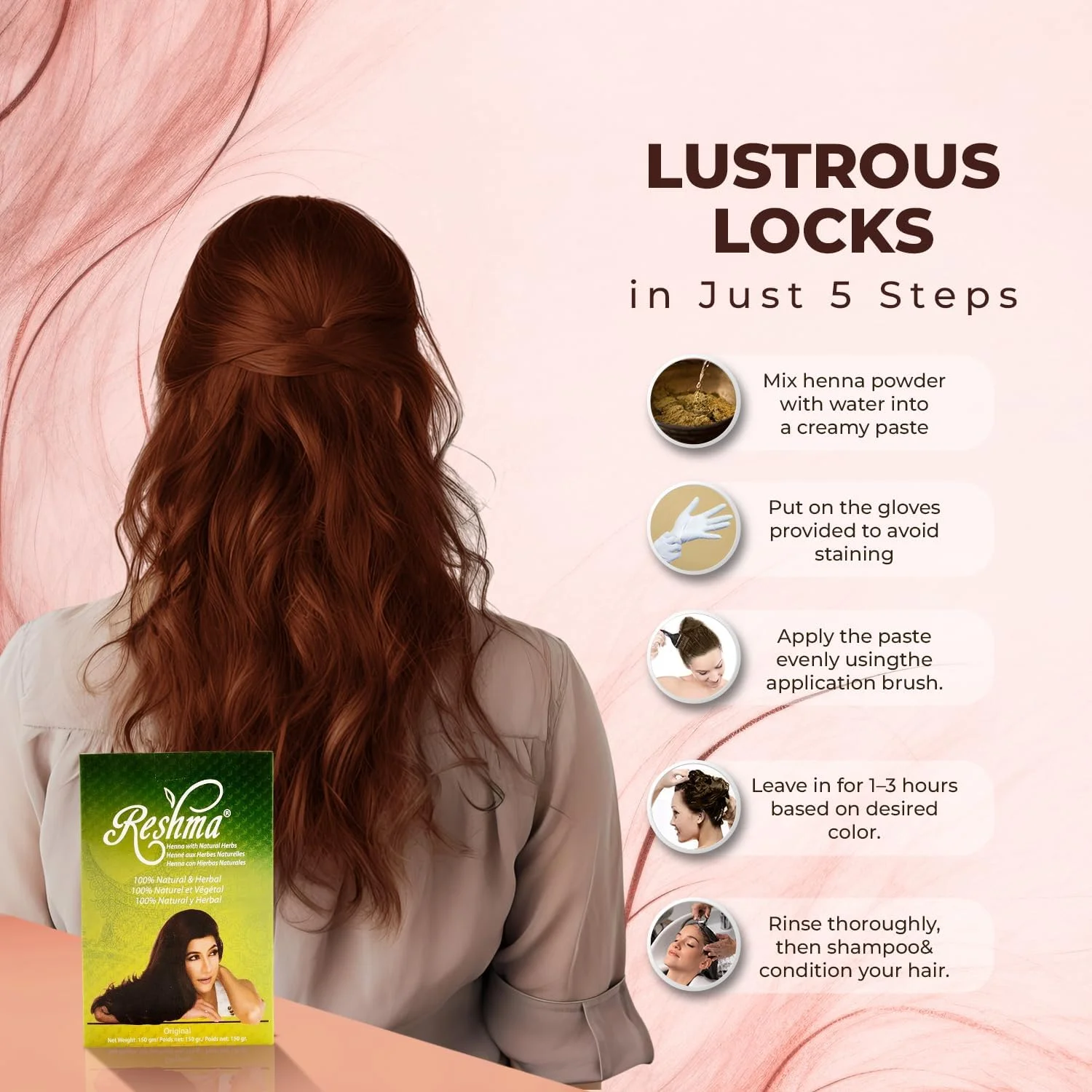 رنگ موی حنای کلاسیک رِشما بیوتی | 100% طبیعی، برای موهای نرم و درخشان | رنگ موی حنا، پوشش موهای سفید | محصولات آیورودا برای مو (تافی، بسته 1 عددی) رنگ موی حنای کلاسیک رِشما بیوتی | 100% طبیعی، برای موهای نرم و درخشان | رنگ موی حنا، پوشش موهای سفید | محصولات آیورودا برای مو (تافی، بسته 1 عددی)