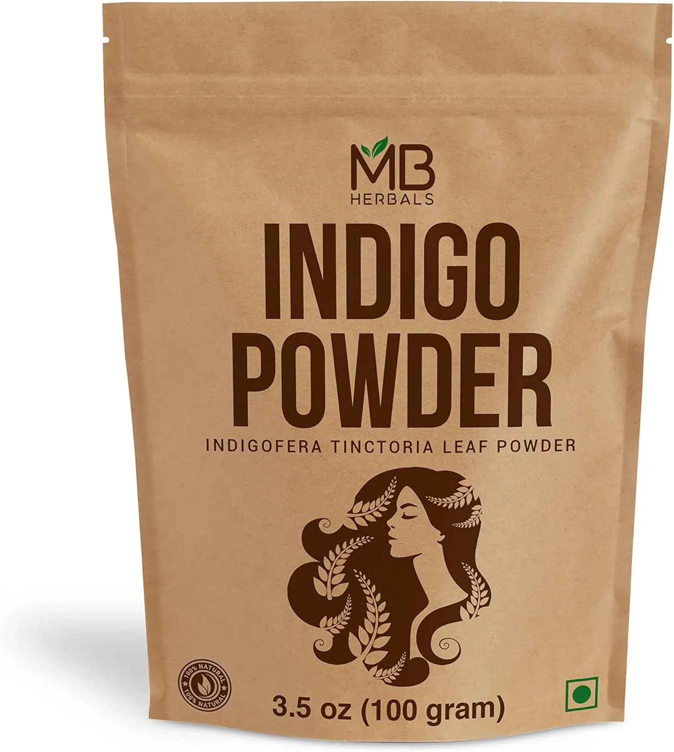 پودر گیاهی نیلی ام بی هربالز 100 گرمی برای رنگ مو (3.5 اونس) | پودر برگ ایندیگوفرا تینکتوریا 100% خالص | مناسب برای 2 بار استفاده برای موهای تا شانه پودر گیاهی نیلی ام بی هربالز 100 گرمی برای رنگ مو (3.5 اونس) | پودر برگ ایندیگوفرا تینکتوریا 100% خالص | مناسب برای 2 بار استفاده برای موهای تا شانه