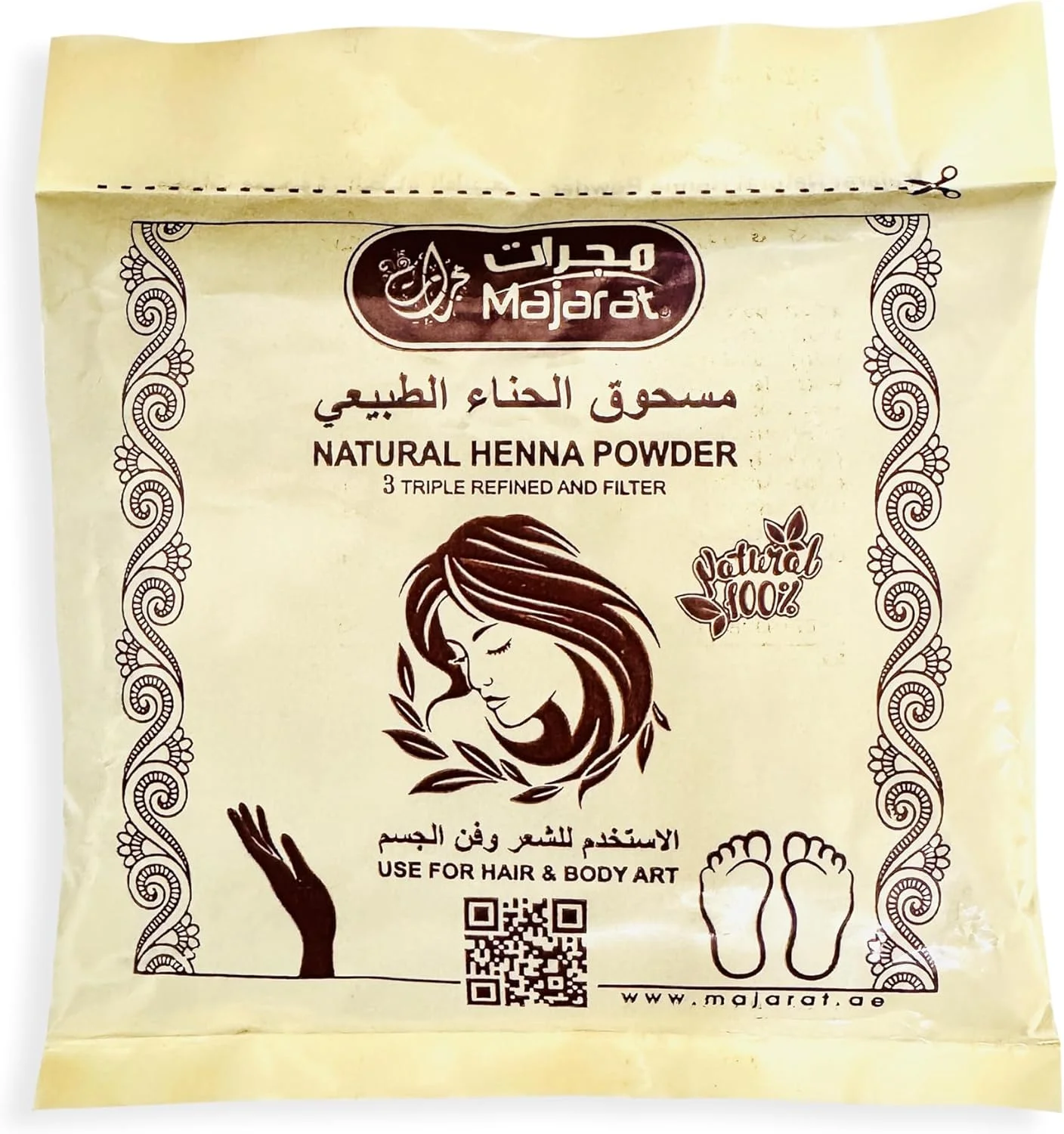 پودر حنای طبیعی مجارات – 100% خالص و ارگانیک رنگ مو و نرم کننده - 150 گرم پودر حنای طبیعی مجارات – 100% خالص و ارگانیک رنگ مو و نرم کننده - 150 گرم