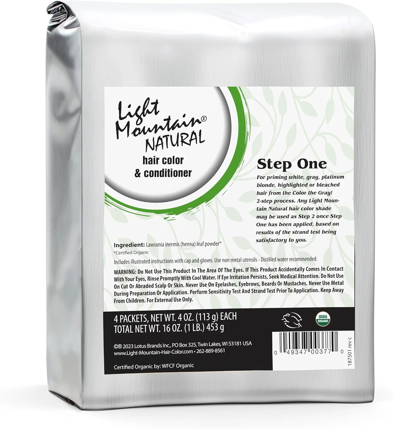 پودر رنگ موی گیاهی لایت مونتین، رنگ طبیعی برای پوشاندن موهای سفید، خاکستری یا بلوند پلاتینی، 450 گرم پودر رنگ موی گیاهی لایت مونتین، رنگ طبیعی برای پوشاندن موهای سفید، خاکستری یا بلوند پلاتینی، 450 گرم