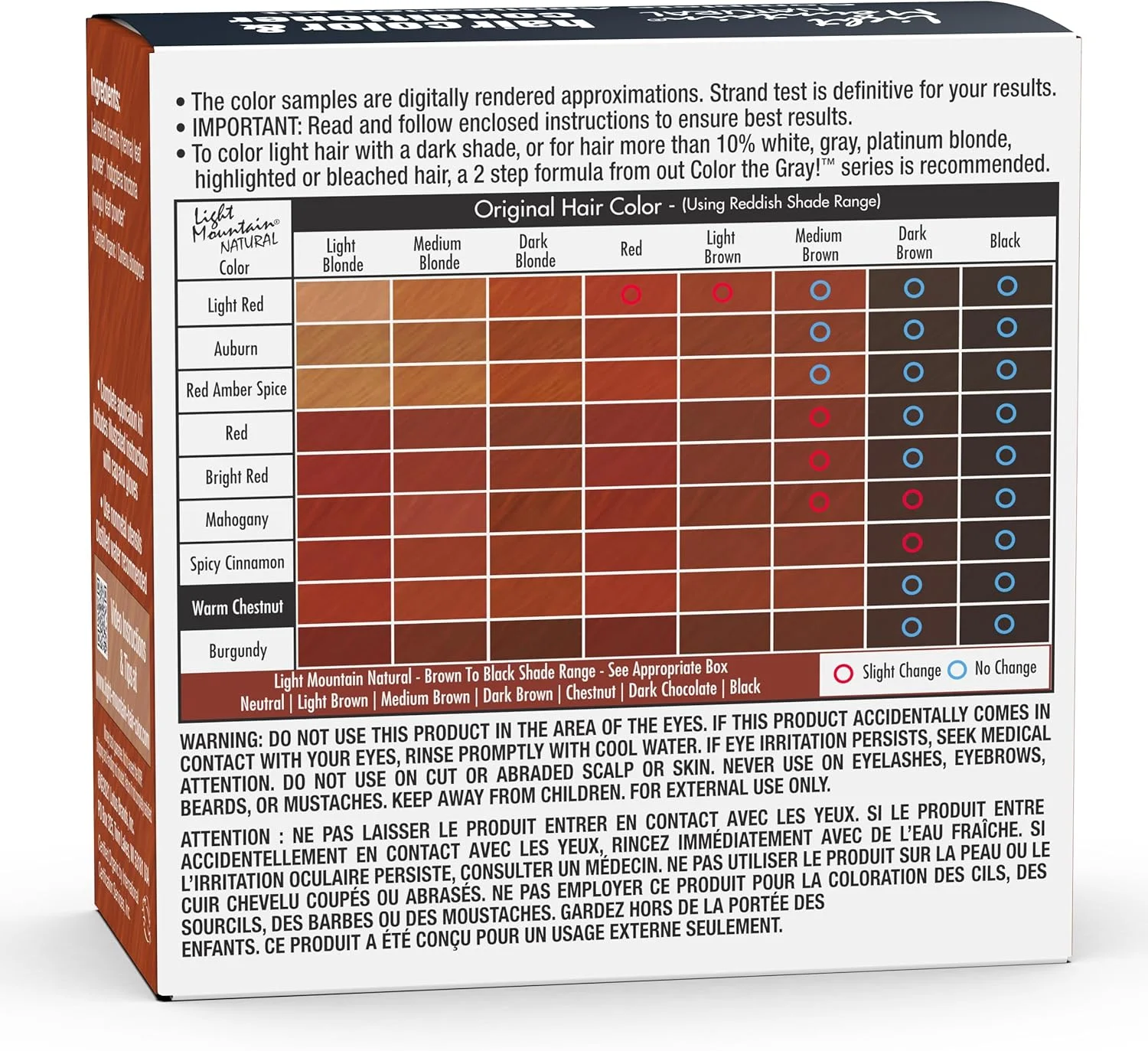 رنگ مو و نرم کننده حنا لایت مونتین - رنگ موی شاه بلوطی گرم برای آقایان/بانوان، پودر برگ حنای ارگانیک و گیاهان دارویی، بدون مواد شیمیایی، رنگ موی نیمه دائمی، 113 گرم (بسته 3 عددی) رنگ مو و نرم کننده حنا لایت مونتین - رنگ موی شاه بلوطی گرم برای آقایان/بانوان، پودر برگ حنای ارگانیک و گیاهان دارویی، بدون مواد شیمیایی، رنگ موی نیمه دائمی، 113 گرم (بسته 3 عددی)