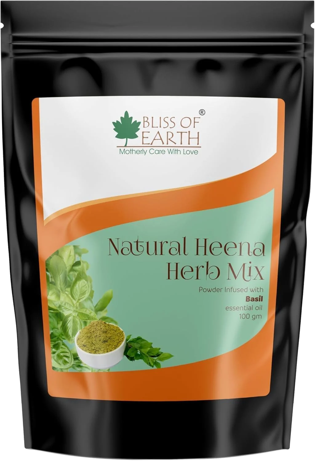 حنای گیاهی بلیس آف ارث برای مو، حنای ریحان مخلوط با گیاهان آمله، چریش، صمغ بابول و روغن اساسی ریحان برای رنگ موی ماندگار و تغذیه مو - 100 گرم حنای گیاهی بلیس آف ارث برای مو، حنای ریحان مخلوط با گیاهان آمله، چریش، صمغ بابول و روغن اساسی ریحان برای رنگ موی ماندگار و تغذیه مو - 100 گرم