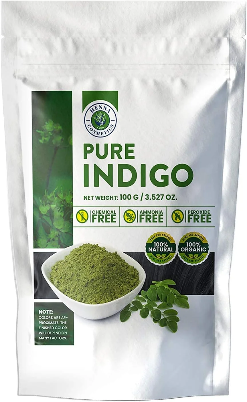 پودر نیلی ارگانیک حنا کازمتیکس سیپری برای موهای مشکی، پودر نیلی طبیعی خالص برای رنگ کردن مو، 100%، مشکی | 100 گرم (3.52 اونس) پودر نیلی ارگانیک حنا کازمتیکس سیپری برای موهای مشکی، پودر نیلی طبیعی خالص برای رنگ کردن مو، 100%، مشکی | 100 گرم (3.52 اونس)