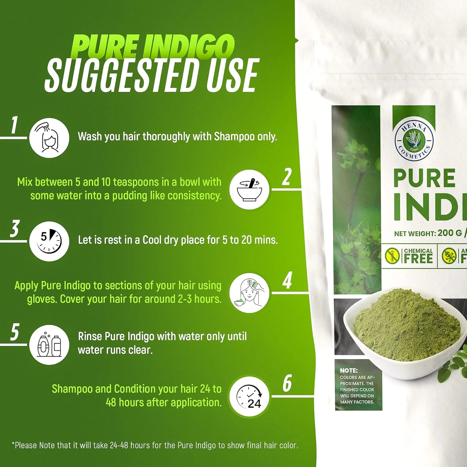 پودر نیلی ارگانیک حنا کازمتیکس سیپری برای موهای مشکی، پودر نیلی طبیعی خالص برای رنگ کردن مو، 100%، مشکی | 100 گرم (3.52 اونس) پودر نیلی ارگانیک حنا کازمتیکس سیپری برای موهای مشکی، پودر نیلی طبیعی خالص برای رنگ کردن مو، 100%، مشکی | 100 گرم (3.52 اونس)