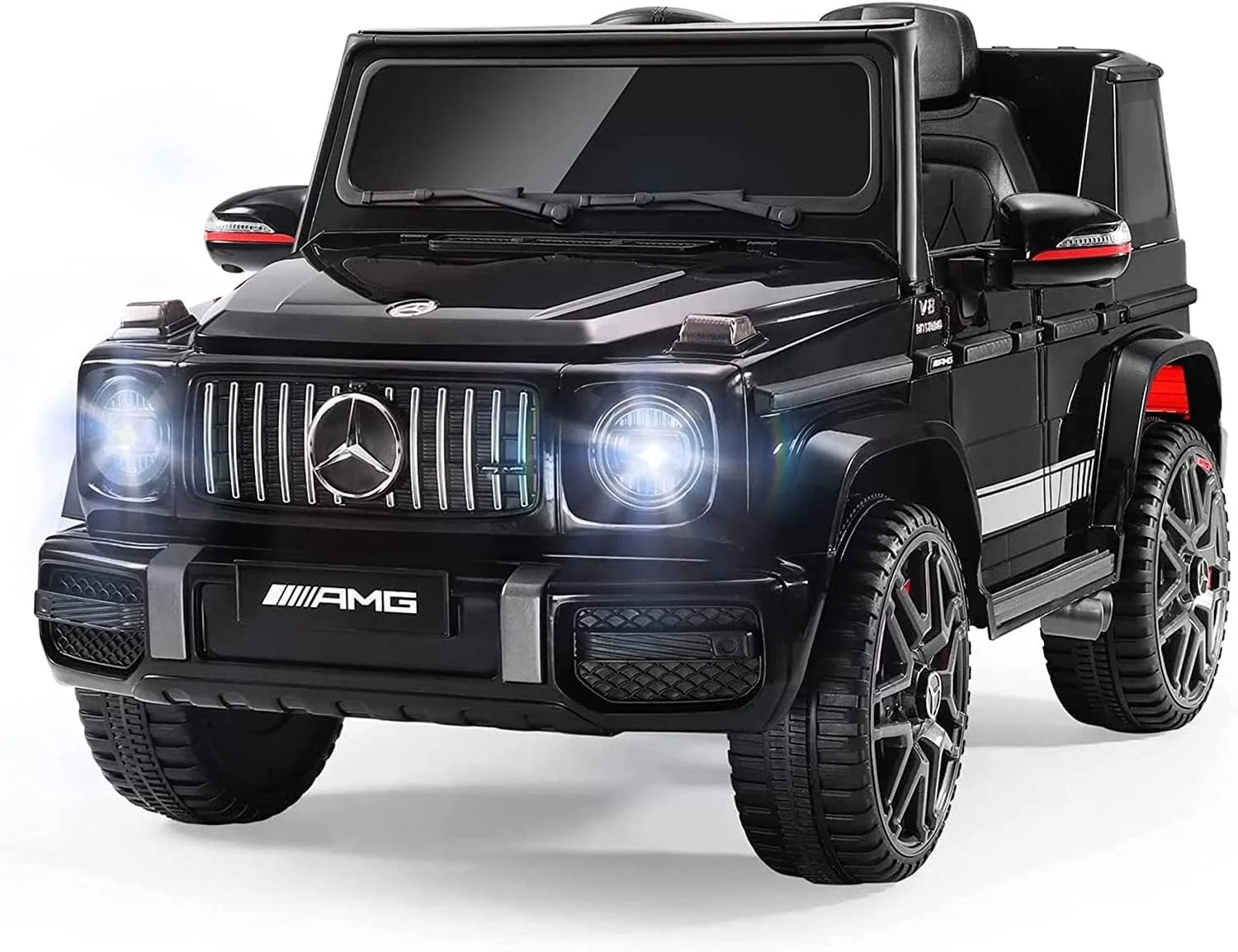 ماشین برقی، مرسدس بنز AMG G63 دارای مجوز، ماشین سواری 12 ولت با کنترل از راه دور برای کودکان، 3 تا 8 سال، مشکی