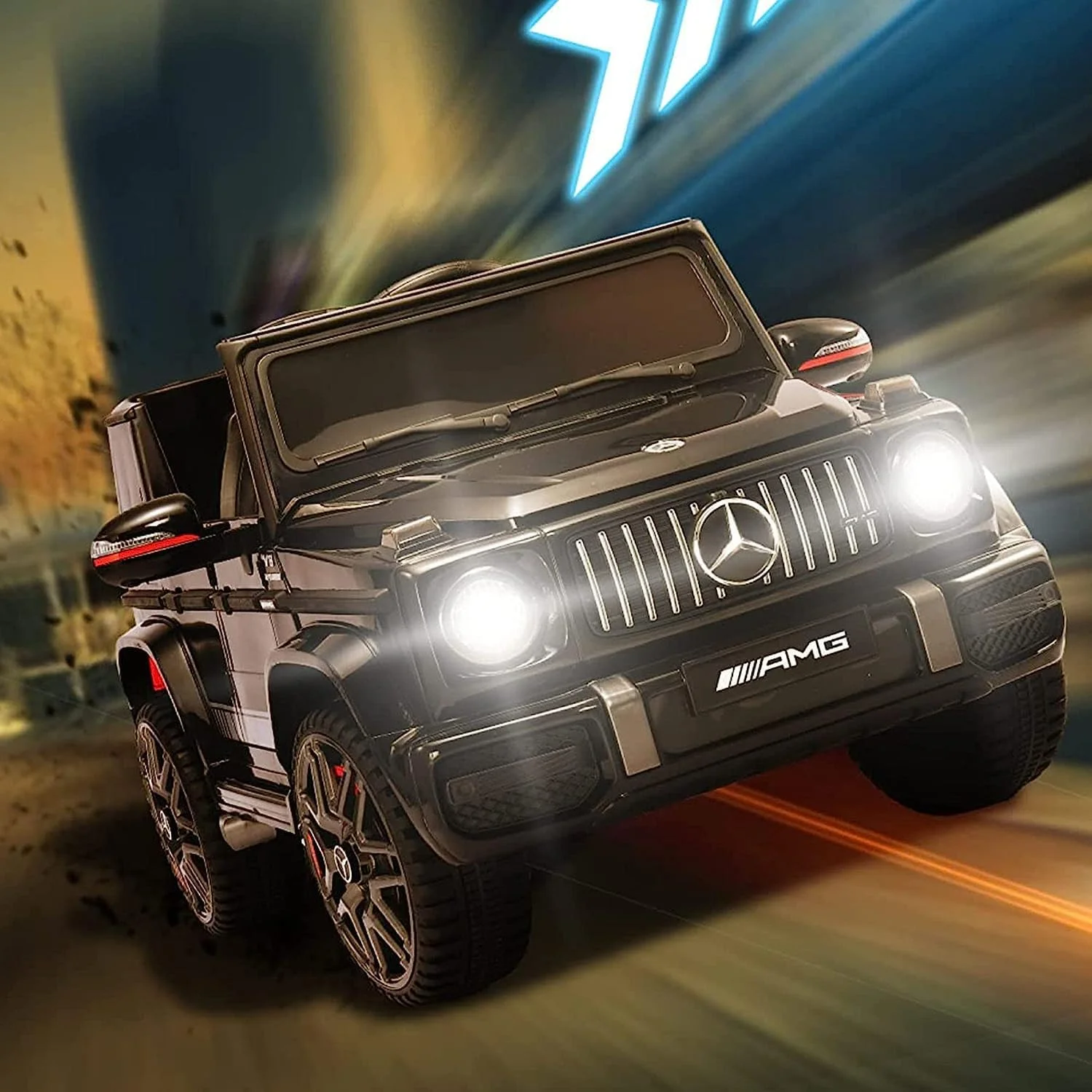 ماشین برقی، مرسدس بنز AMG G63 دارای مجوز، ماشین سواری 12 ولت با کنترل از راه دور برای کودکان، 3 تا 8 سال، مشکی
