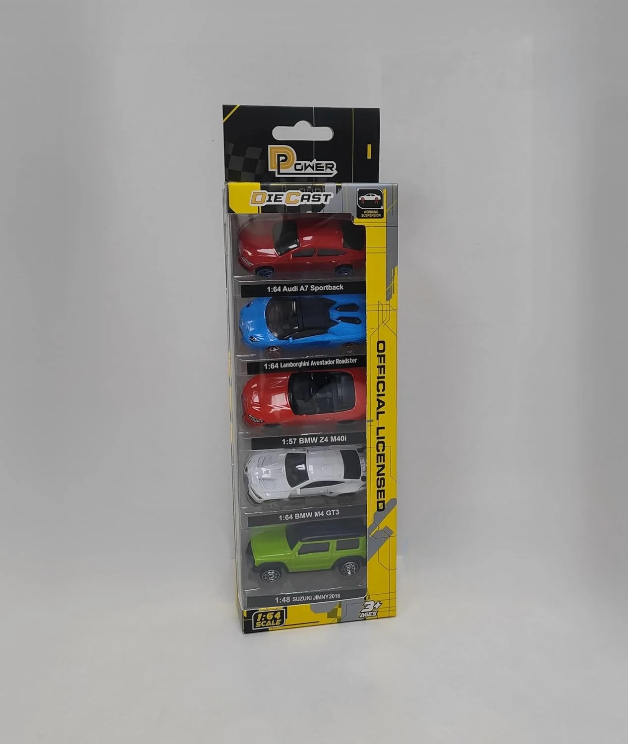 مجموعه 5 عددی ماشین های فلزی سری D-power MSZ – G5 در مقیاس 1:64 شامل آئودی، آونتادور، بی ام و، جیمنی | ماکت فلزی، کلکسیونی عالی، ماشین اسباب بازی، مجموعه | سایز - 1:64، مناسب برای کودکان 3 سال به بالا