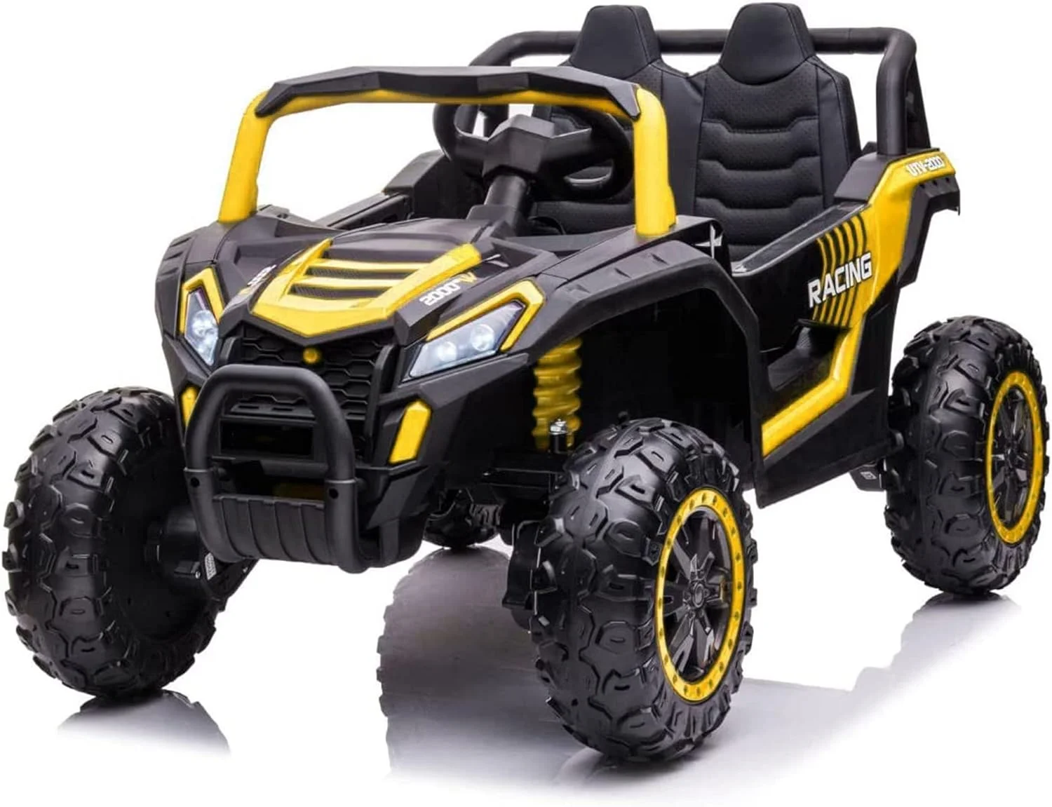 ماشین بازی کودکانه ساحلی دو سرنشینه مدل DERAK Kids 4x4 12V Sport Edition - طلایی