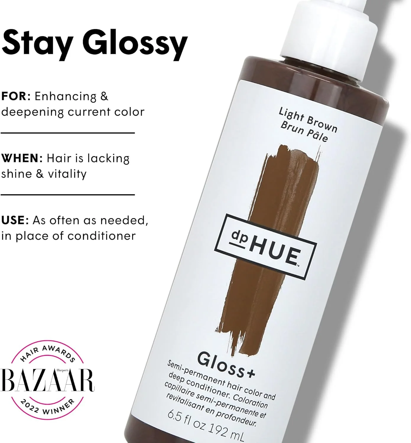رنگ موی نیمه دائمی و نرم کننده عمیق مو dpHUE Gloss+ - شماره قهوه ای روشن، 192 میلی لیتر رنگ موی نیمه دائمی و نرم کننده عمیق مو dpHUE Gloss+ - شماره قهوه ای روشن، 192 میلی لیتر