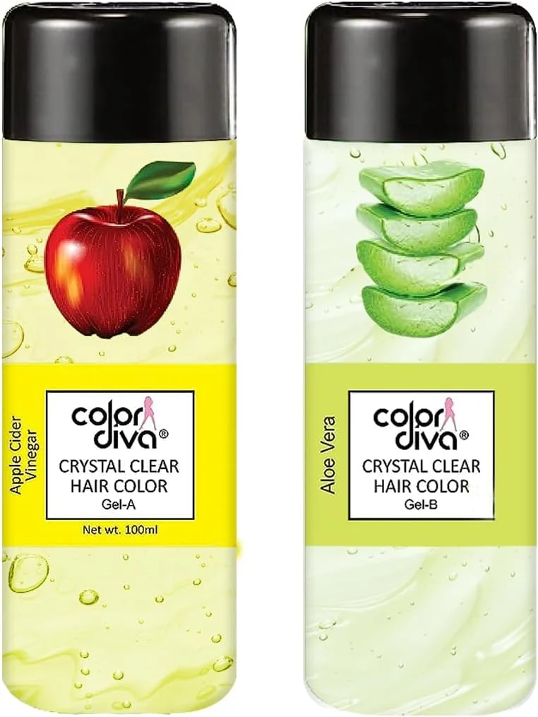 ژل رنگ مو بدون آمونیاک Color Diva مدل Crystal Clear، 200 میلی لیتر، مشکی، برای آقایان و بانوان، جایگزین رنگ مو، نتیجه فوری، (ژل آلوئه ورا-سیب) وگان و بدون تست حیوانی | شامل کراتین ژل رنگ مو بدون آمونیاک Color Diva مدل Crystal Clear، 200 میلی لیتر، مشکی، برای آقایان و بانوان، جایگزین رنگ مو، نتیجه فوری، (ژل آلوئه ورا-سیب) وگان و بدون تست حیوانی | شامل کراتین