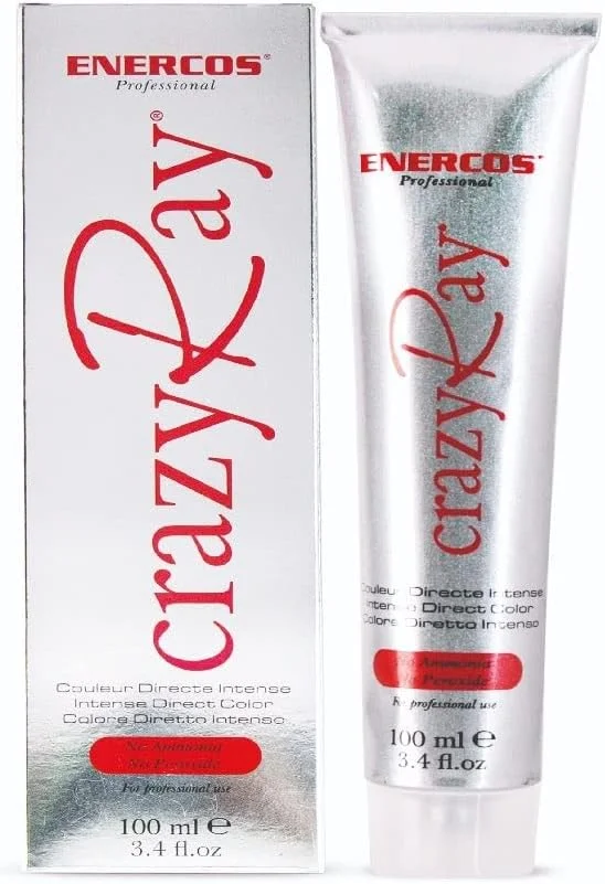 رنگ موی مستقیم حرفه ای CrazyRay Enercos، رنگ موی حرفه ای بدون آمونیاک و پراکسید، ماندگاری تا 8 بار شستشو، آبی، 100 میلی لیتر (یخی، 100 میلی لیتر) رنگ موی مستقیم حرفه ای CrazyRay Enercos، رنگ موی حرفه ای بدون آمونیاک و پراکسید، ماندگاری تا 8 بار شستشو، آبی، 100 میلی لیتر (یخی، 100 میلی لیتر)