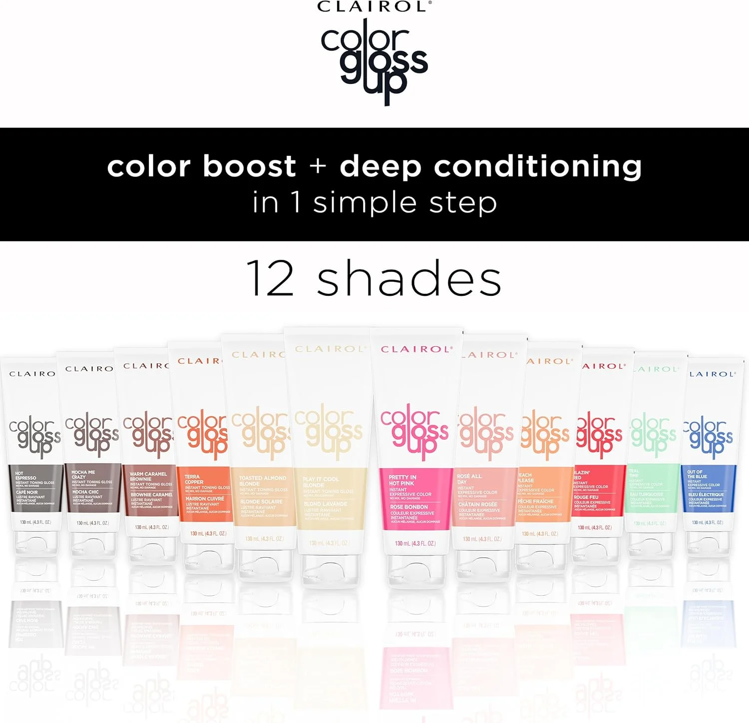 رنگ موی موقت Clairol Color Gloss Up، رنگ موی Rosé All Day، بسته 1 عددی رنگ موی موقت Clairol Color Gloss Up، رنگ موی Rosé All Day، بسته 1 عددی