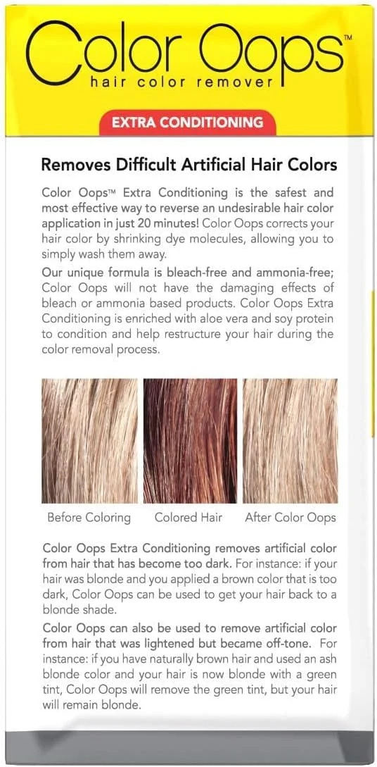 پاک کننده رنگ مو با نرم کننده اضافی کالر اوپس، بدون آمونیاک و سفید کننده، حاوی آلوئه ورا و پروتئین سویا، بسته 2 عددی پاک کننده رنگ مو با نرم کننده اضافی کالر اوپس، بدون آمونیاک و سفید کننده، حاوی آلوئه ورا و پروتئین سویا، بسته 2 عددی