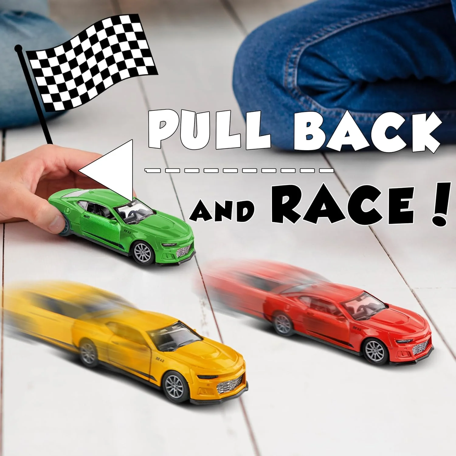 ماشین های عقب کش آلیاژی Bambibo و تریلر تانک برای پسران - مقیاس 1:32 با درهای بازشو | اسباب بازی ماشین مسابقه ای کوچک دایکاست | ماشین های فلزی کوچک برای کودکان (سبز)