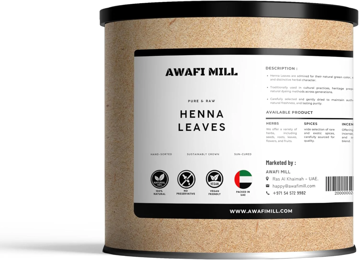 برگ حنا آوافی میل | لاوسونیا اینرمیس خشک شده به طور طبیعی | ماده گیاهی خالص و سنتی - 100 گرم | 3.5 اونس برگ حنا آوافی میل | لاوسونیا اینرمیس خشک شده به طور طبیعی | ماده گیاهی خالص و سنتی - 100 گرم | 3.5 اونس