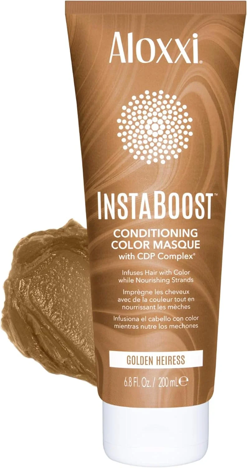 ماسک نرم کننده و رنگ دهنده مو قهوه ای ALOXXI InstaBoost – رنگ موی موقت فوری - ماسک رنگ مو برای نرم کنندگی عمیق (Golden Heiress)، 200 میلی لیتر ماسک نرم کننده و رنگ دهنده مو قهوه ای ALOXXI InstaBoost – رنگ موی موقت فوری - ماسک رنگ مو برای نرم کنندگی عمیق (Golden Heiress)، 200 میلی لیتر