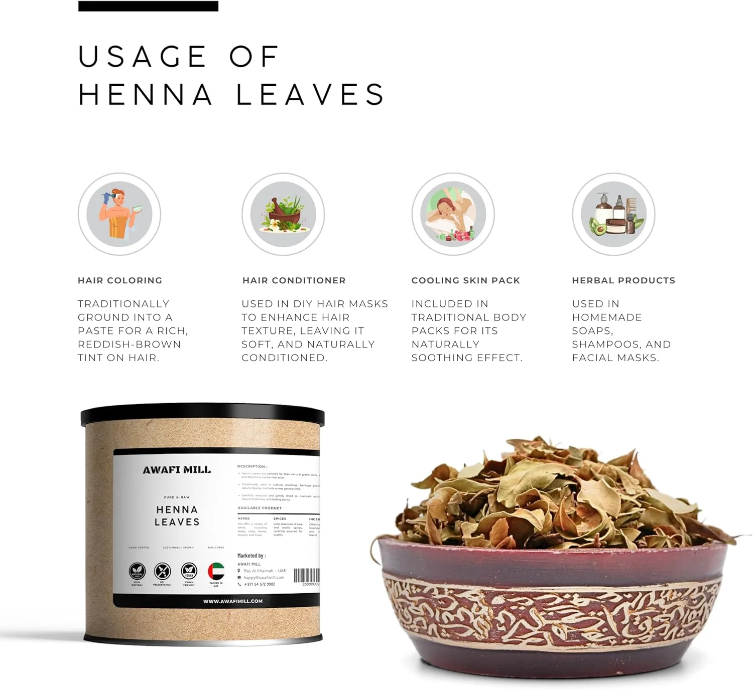 برگ حنا آوافی میل | لاوسونیا اینرمیس خشک شده به طور طبیعی | ماده گیاهی خالص و سنتی - 100 گرم | 3.5 اونس برگ حنا آوافی میل | لاوسونیا اینرمیس خشک شده به طور طبیعی | ماده گیاهی خالص و سنتی - 100 گرم | 3.5 اونس