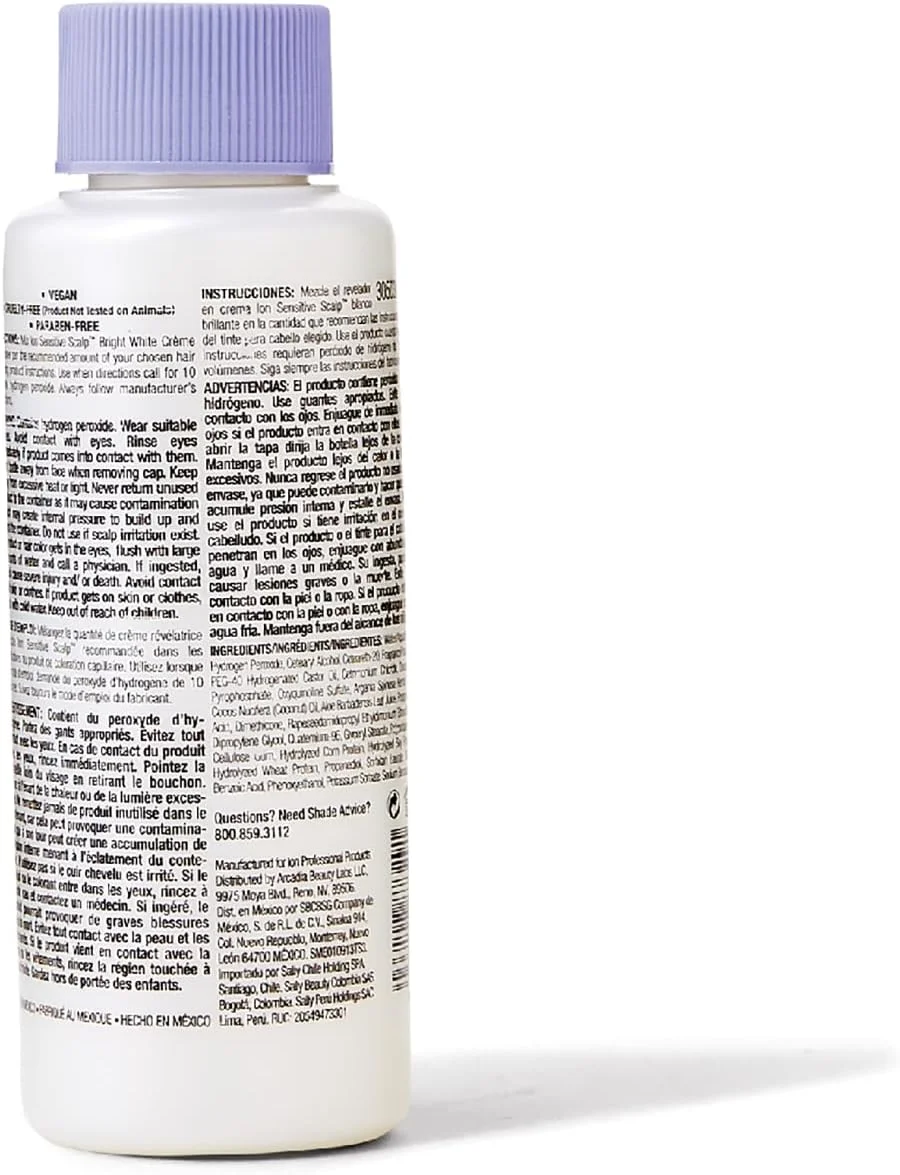 اکسیدان روشن کننده موی سر حساس آیون، حجم 10، وگان، بدون تست حیوانی، بدون پارابن، غنی شده با پروتئین های گیاهی، روغن آرگان، آلوئه ورا، روغن نارگیل، 118 میلی لیتر اکسیدان روشن کننده موی سر حساس آیون، حجم 10، وگان، بدون تست حیوانی، بدون پارابن، غنی شده با پروتئین های گیاهی، روغن آرگان، آلوئه ورا، روغن نارگیل، 118 میلی لیتر