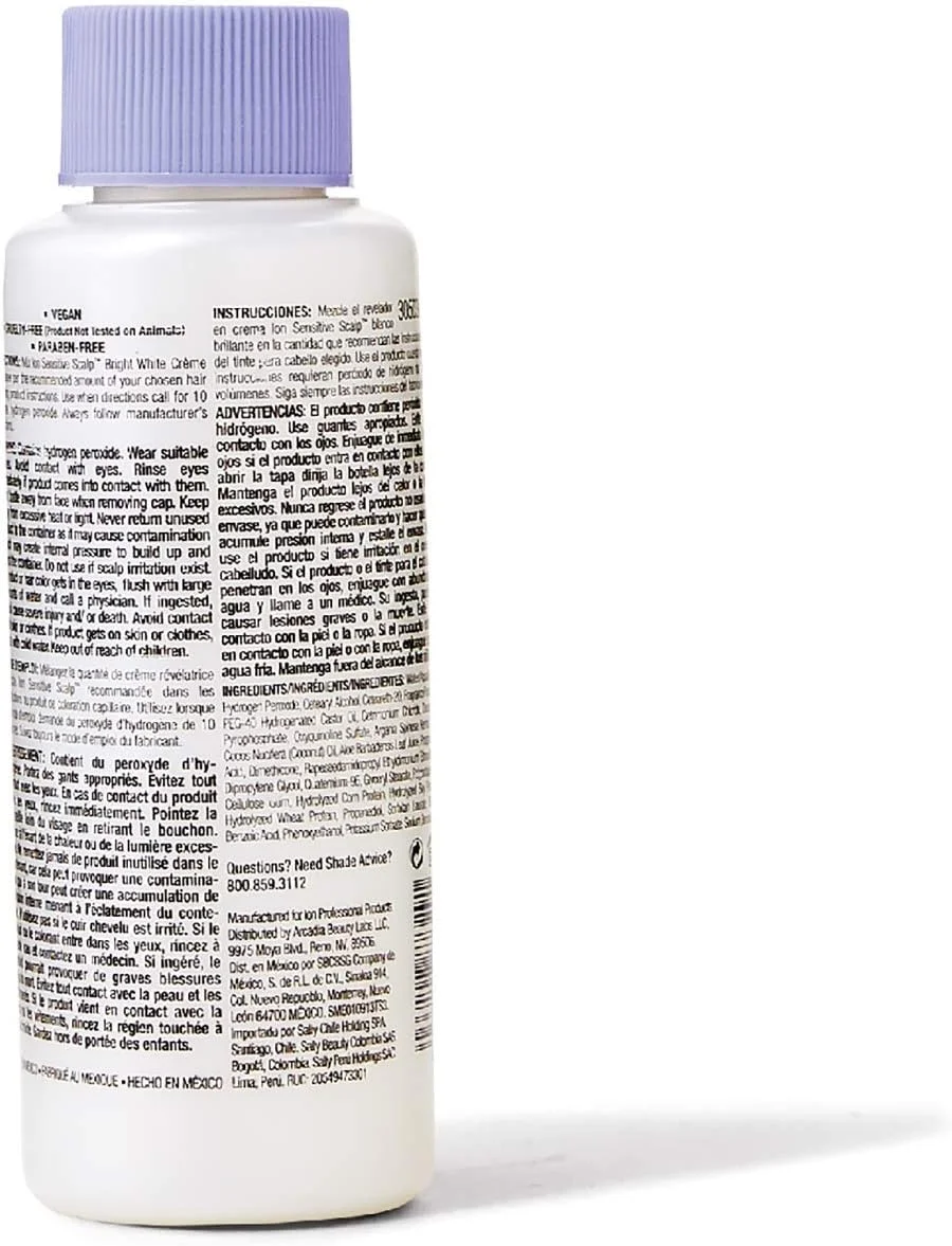 اکسیدان روشن کننده موی سر حساس آیون، حجم 10، وگان، بدون تست حیوانی، بدون پارابن، غنی شده با پروتئین های گیاهی، روغن آرگان، آلوئه ورا، روغن نارگیل، 118 میلی لیتر اکسیدان روشن کننده موی سر حساس آیون، حجم 10، وگان، بدون تست حیوانی، بدون پارابن، غنی شده با پروتئین های گیاهی، روغن آرگان، آلوئه ورا، روغن نارگیل، 118 میلی لیتر